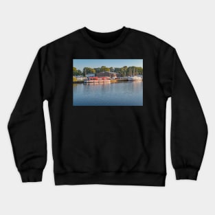 Moored boats on the River Ant Crewneck Sweatshirt